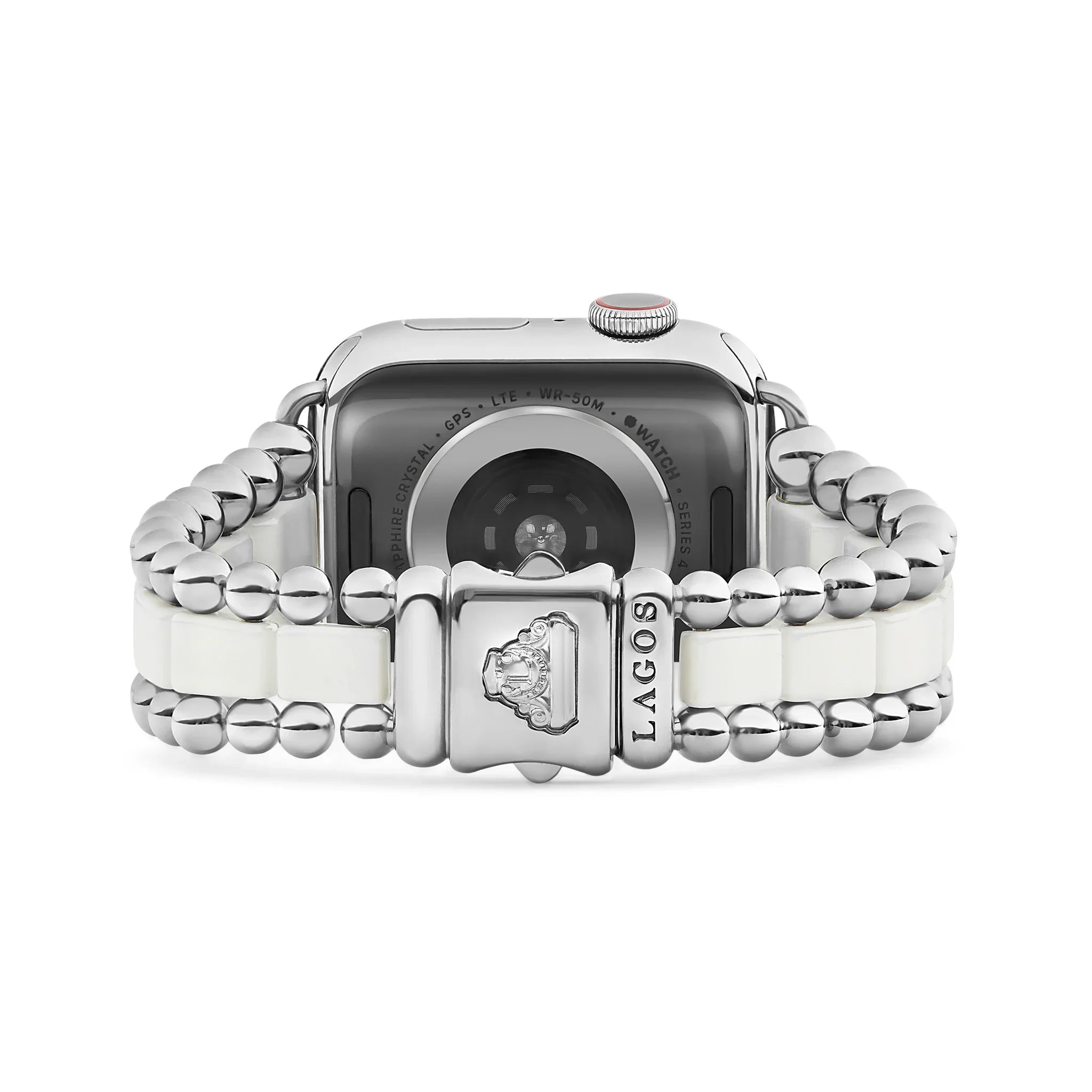 White Ceramic and Stainless Steel Watch Bracelet-38-45mm