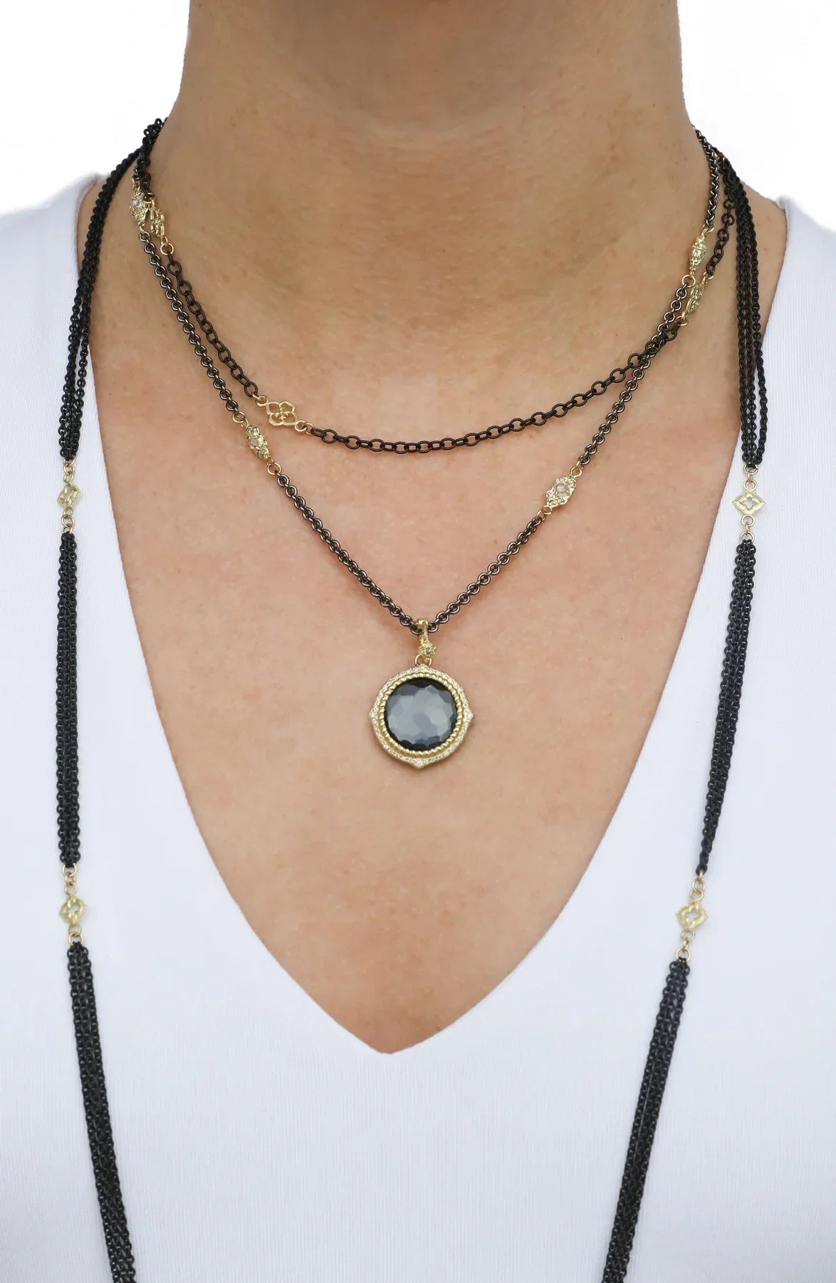 Gold Scroll Link Necklace