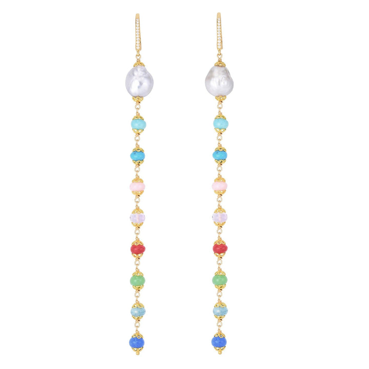 18k Wire Wrap Earrings With Tahitian Pearls - Gunderson's Jewelers