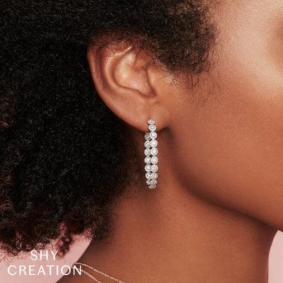 2.05ctw Diamond Oval Hoop Earring - Gunderson's Jewelers