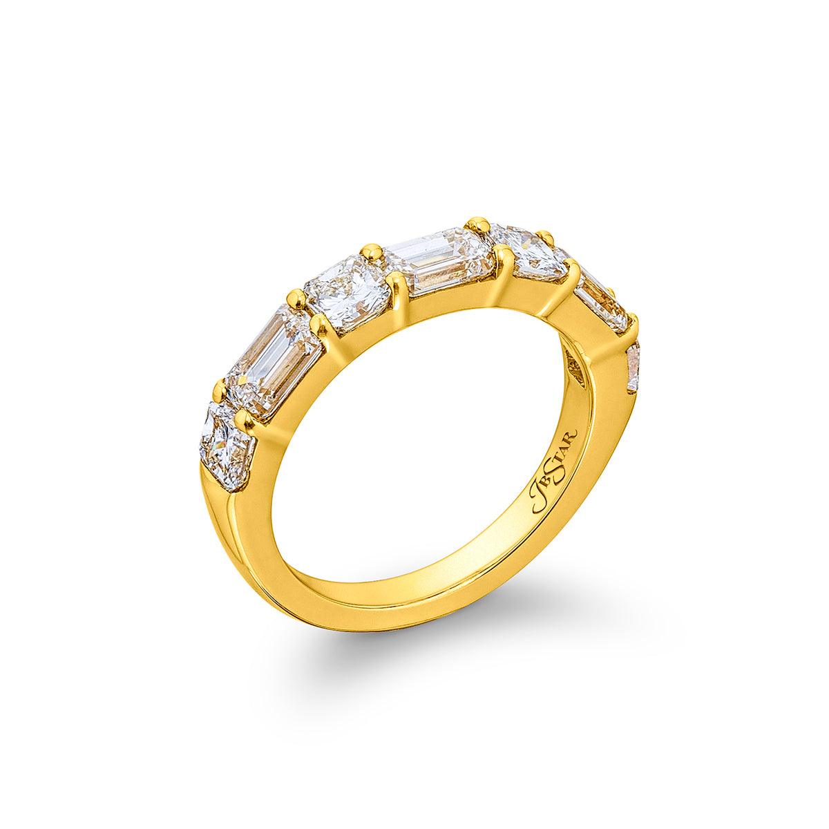 2.72ctw Emerald-Cut and Round Diamond Band - Gunderson's Jewelers