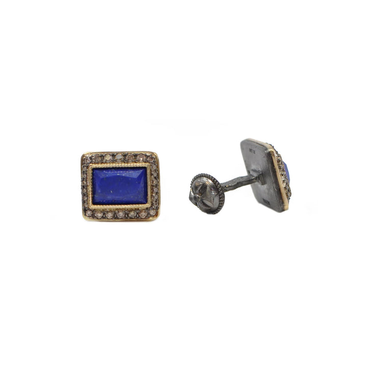 Lapis Lazuli With Diamond Cuff Links