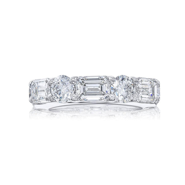 3.47ctw Emerald-Cut and Round Diamond Band - Gunderson's Jewelers