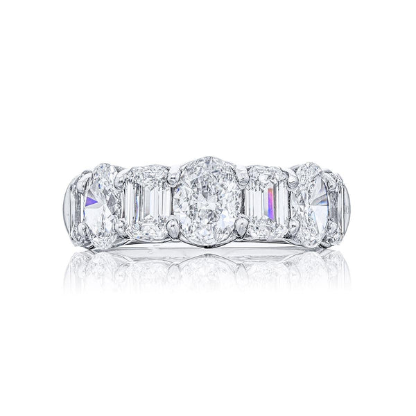 3.72ctw Emerald-Cut and Oval Diamond Band - Gunderson's Jewelers