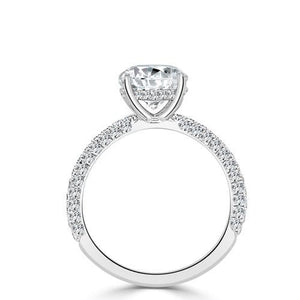 3 Sided Pave Semi Mount with Hidden Halo - Gunderson's Jewelers