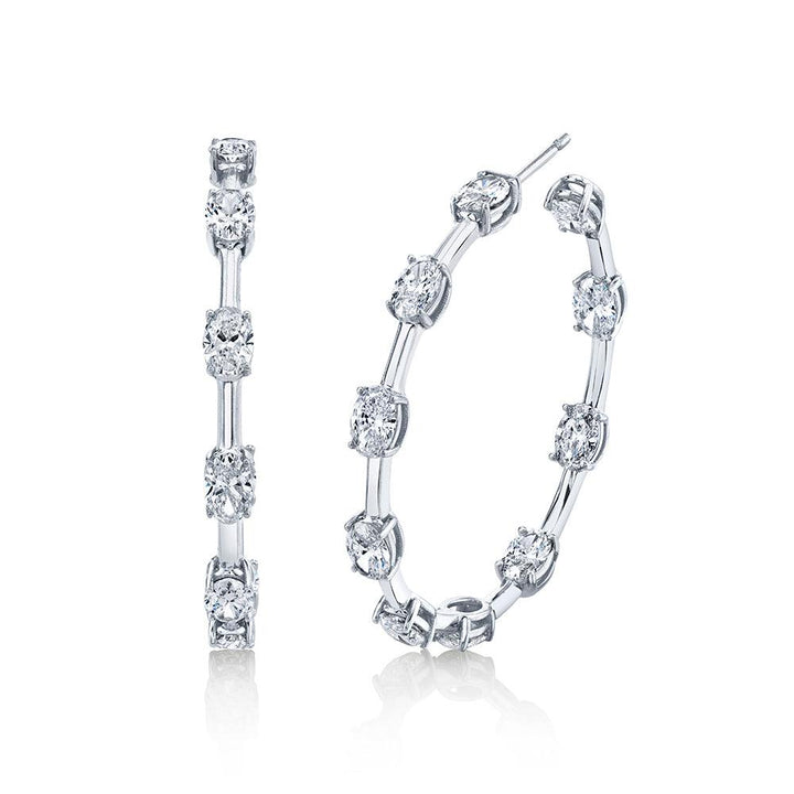 5.08ctw Diamond Hoop Earring - Gunderson's Jewelers