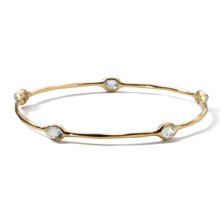 5-Stone Bangle in 18K Gold - Gunderson's Jewelers