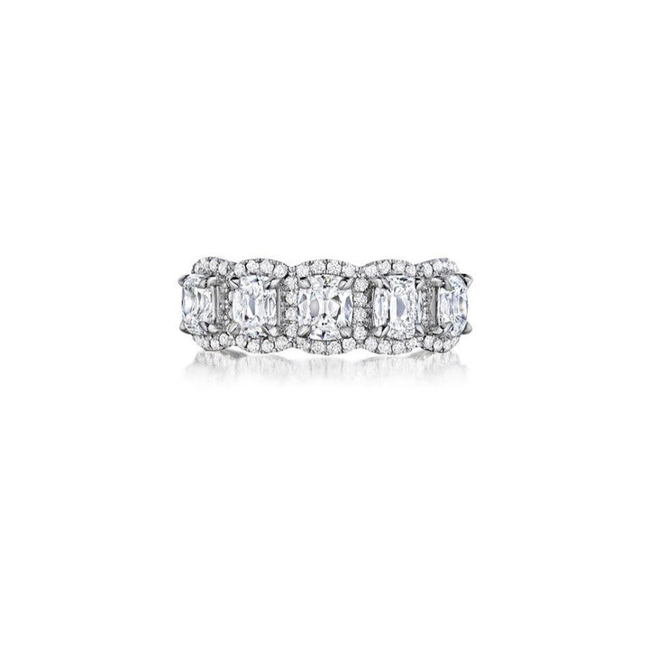 5 Stone Diamond Halo Band - Gunderson's Jewelers