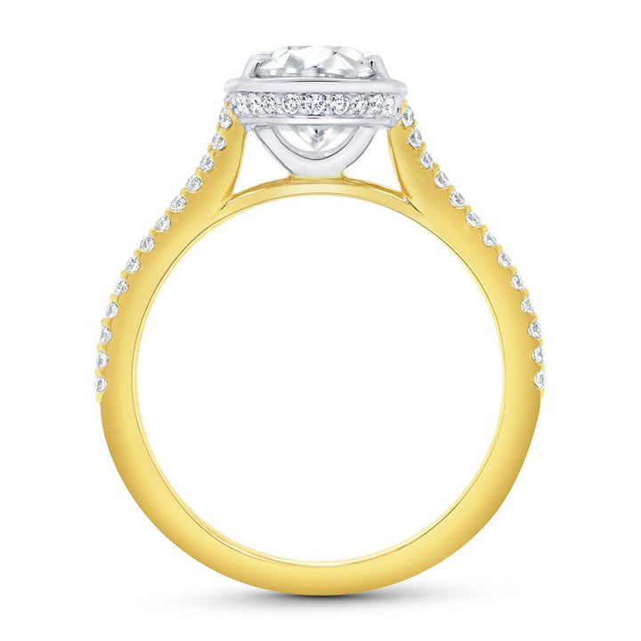 0.36ctw Oval Halo Engagement Ring