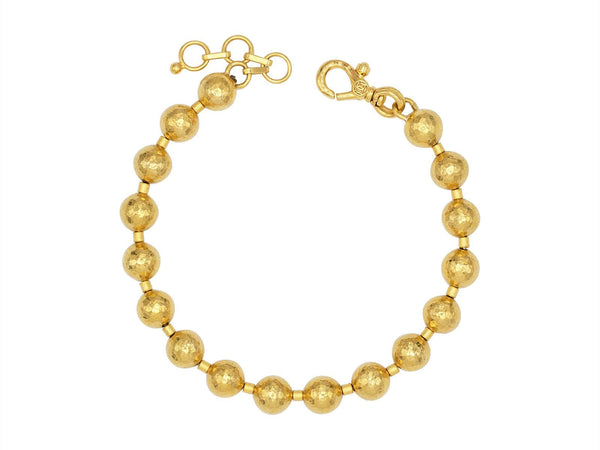 8MM Gold Ball Single Strand Bracelet - Gunderson's Jewelers