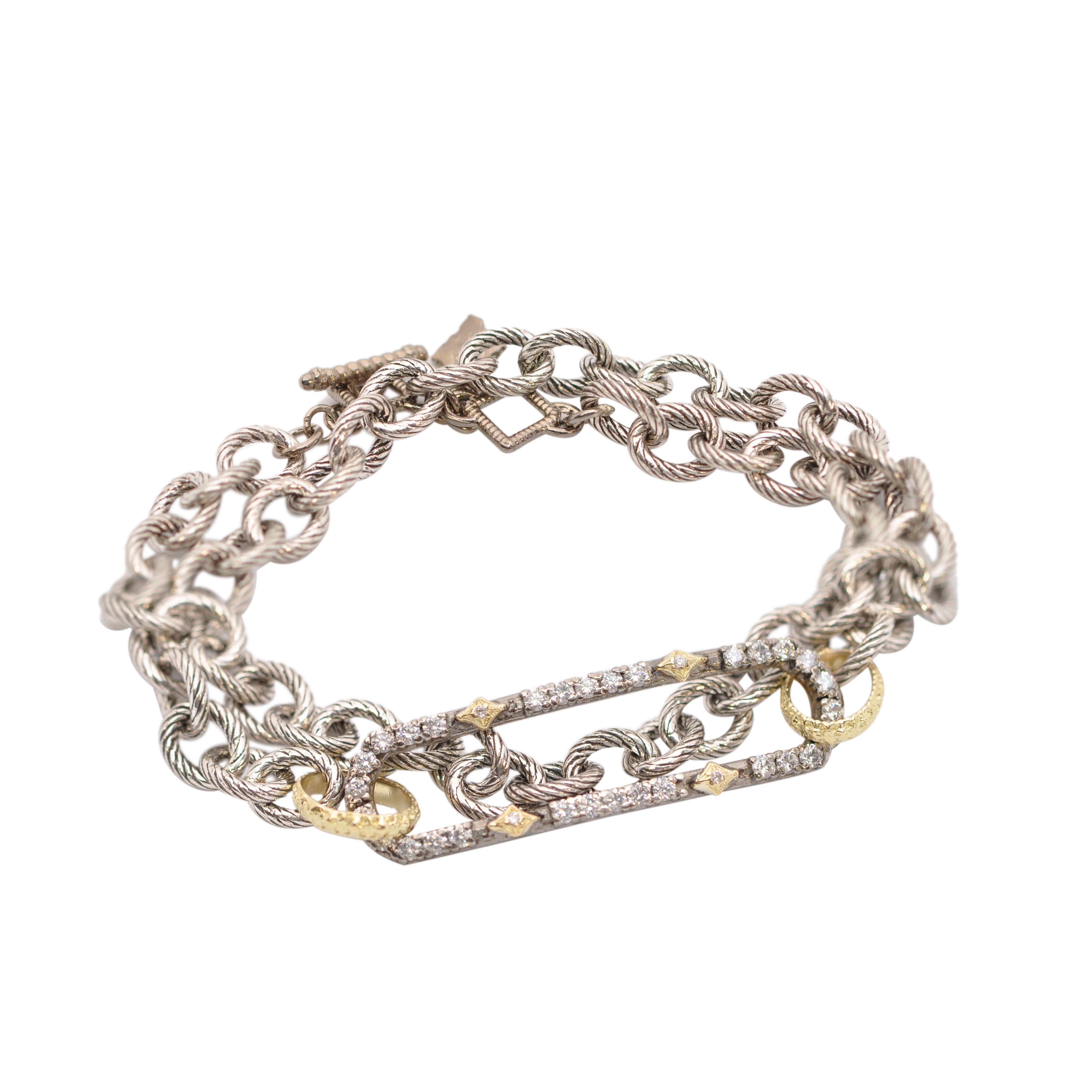 Double wrap Diamond Chain Bracelet