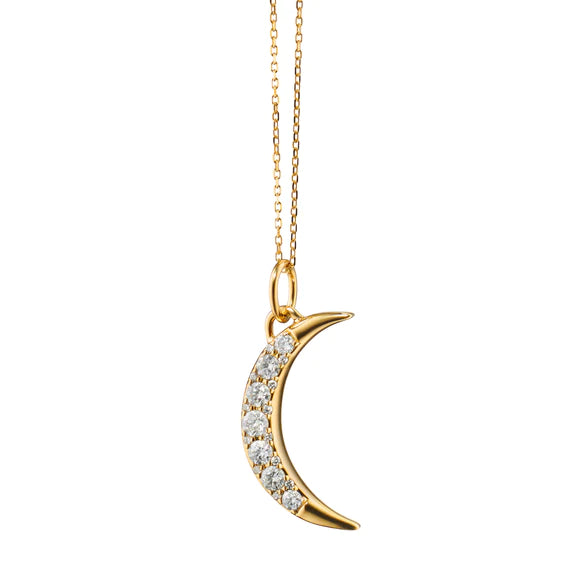 Diamond Moon Charm Necklace - Gunderson's Jewelers