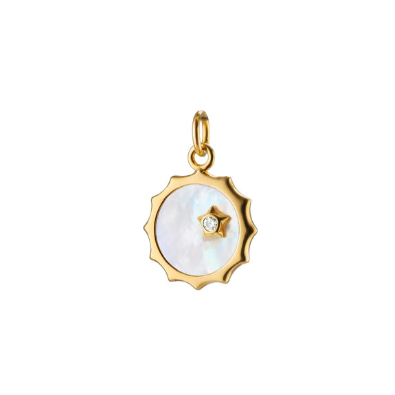 Mother of Pearl Sun and Star Charm - Gunderson's Jewelers