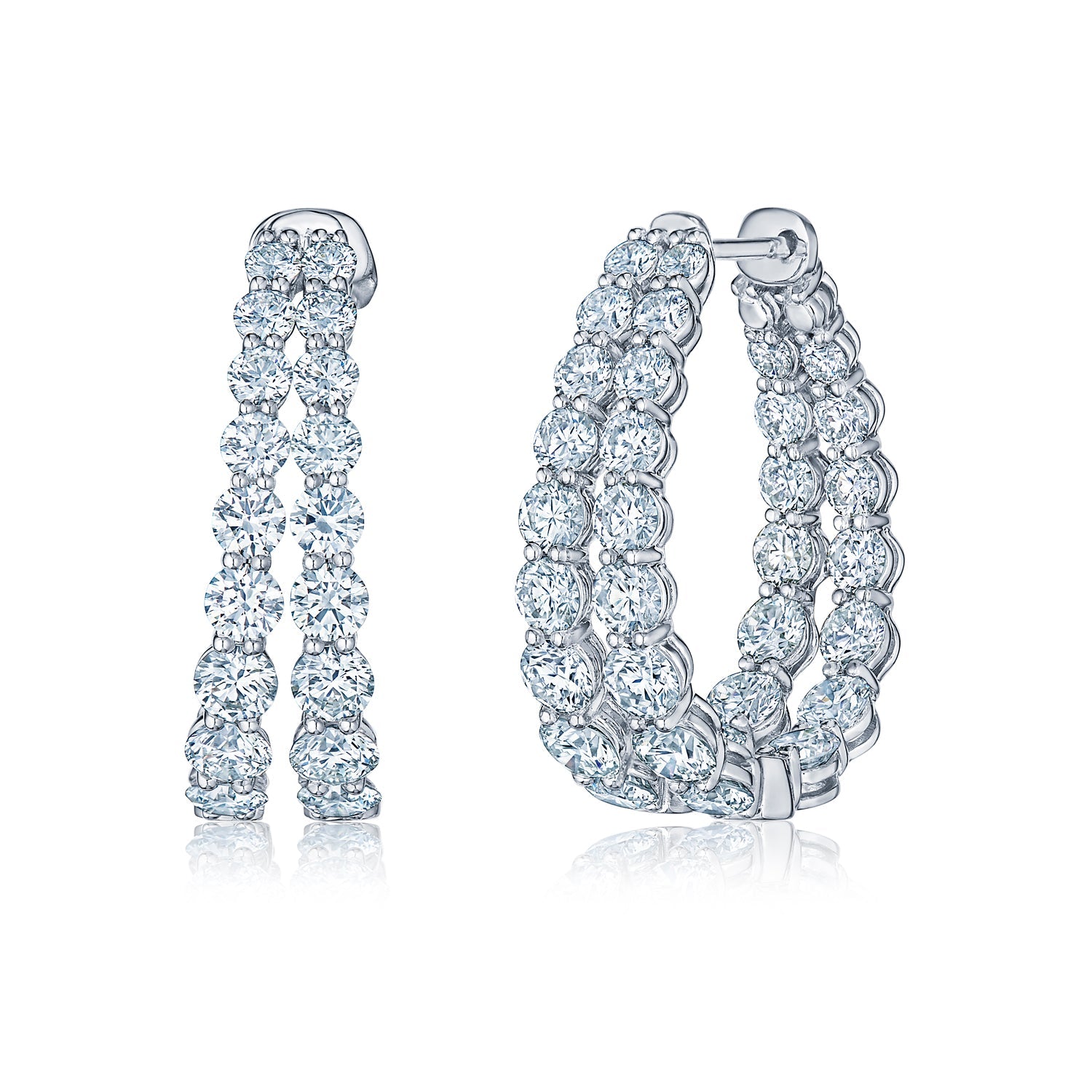 Two Row Hoop Earrings