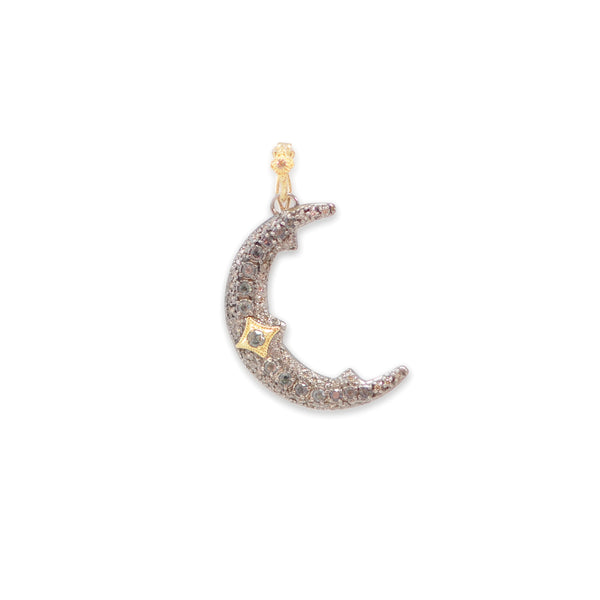 Pave Crescent Moon Enhancer