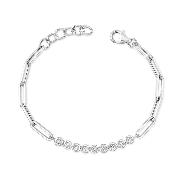 0.27ctw Diamond Bezel Link Bracelet