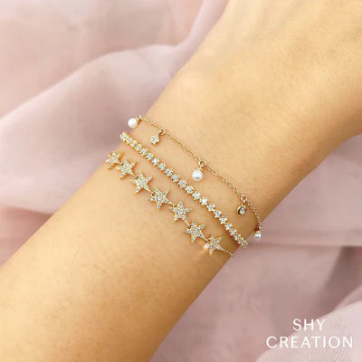 0.04ctw Diamond & Cultured Pearl Bolo Bracelet - Gunderson's Jewelers