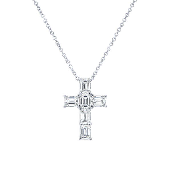 1.23ctw Diamond Cross Brooch Pendant
