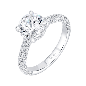 0.82ctw Under-Halo Round Engagement Ring