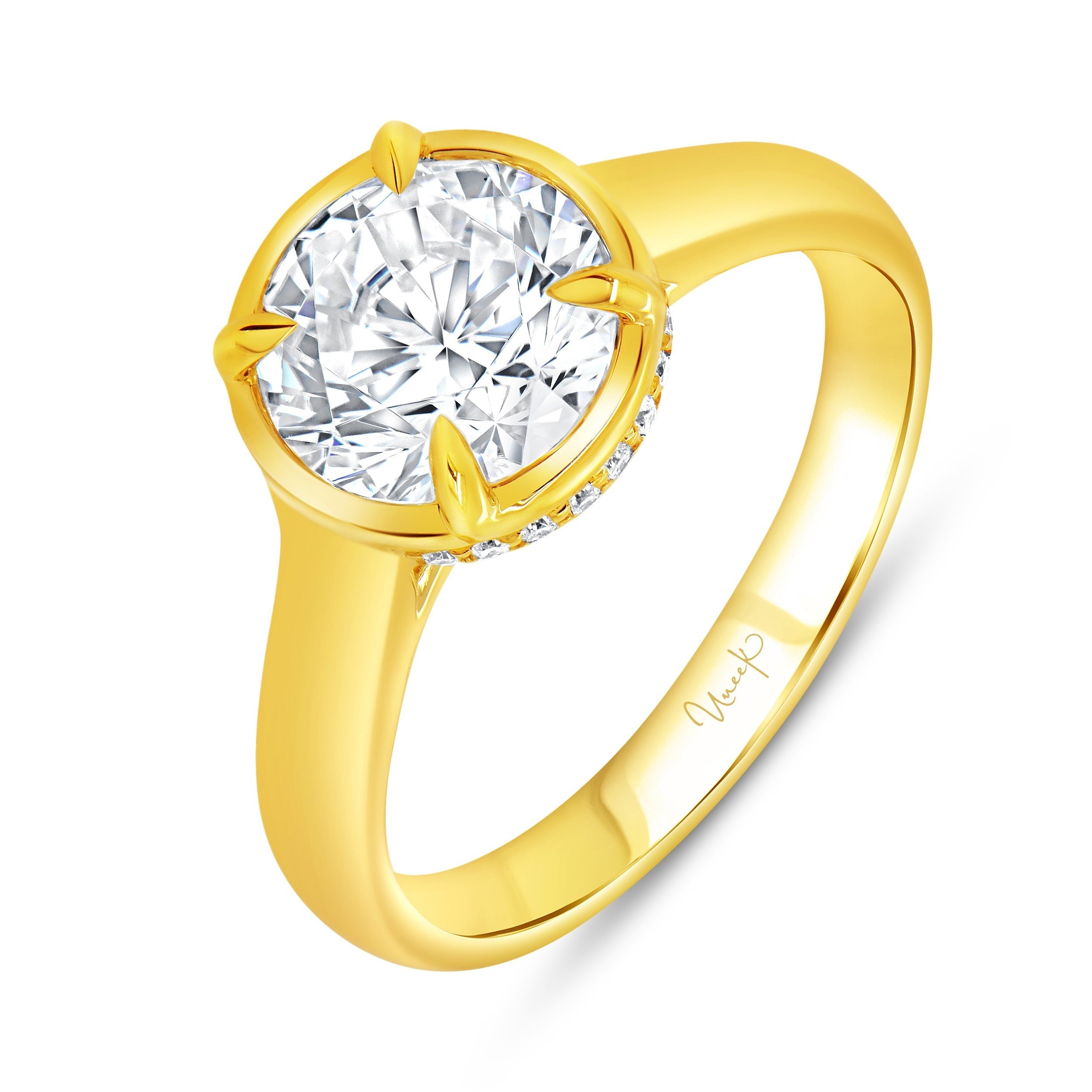 0.09ctw Bezel Engagement Ring