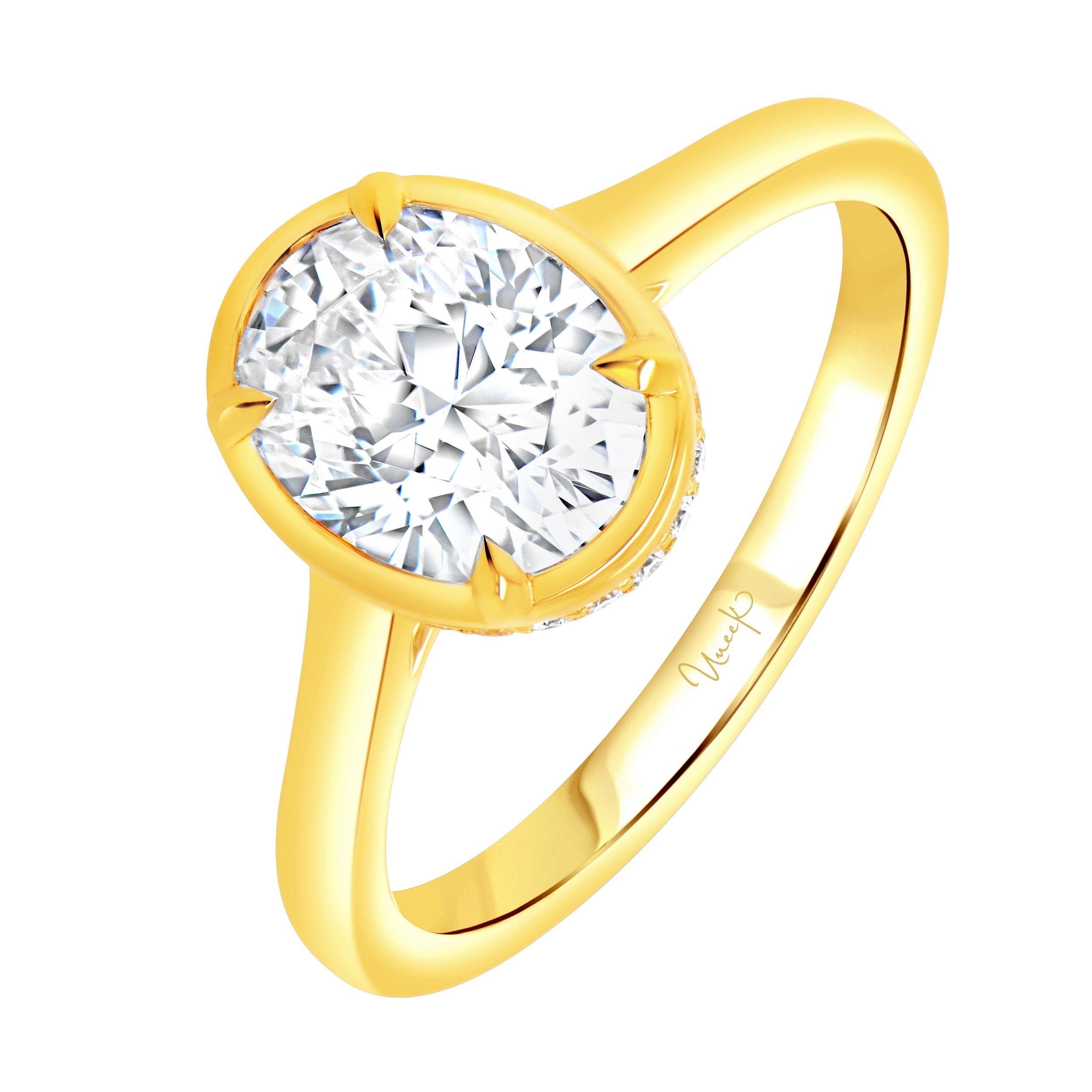 0.09ctw Bezel Engagement Ring