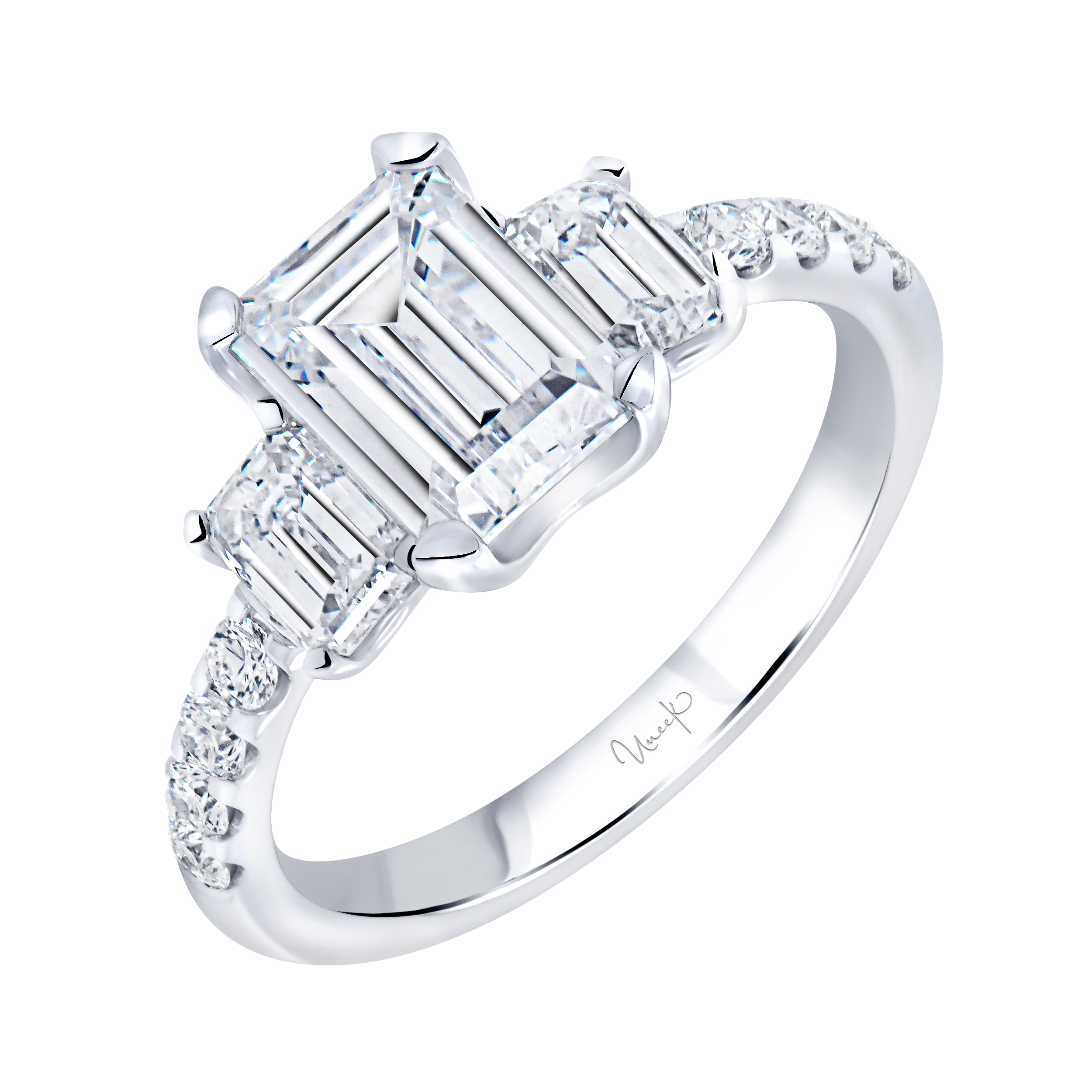 1.06ctw Three Stone Engagement Ring