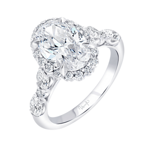 1.04ctw Oval Halo Engagement Ring