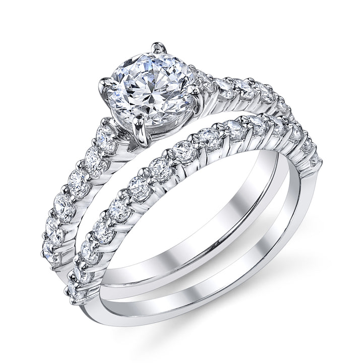 Classique Creations 14K white gold diamond engagement ring