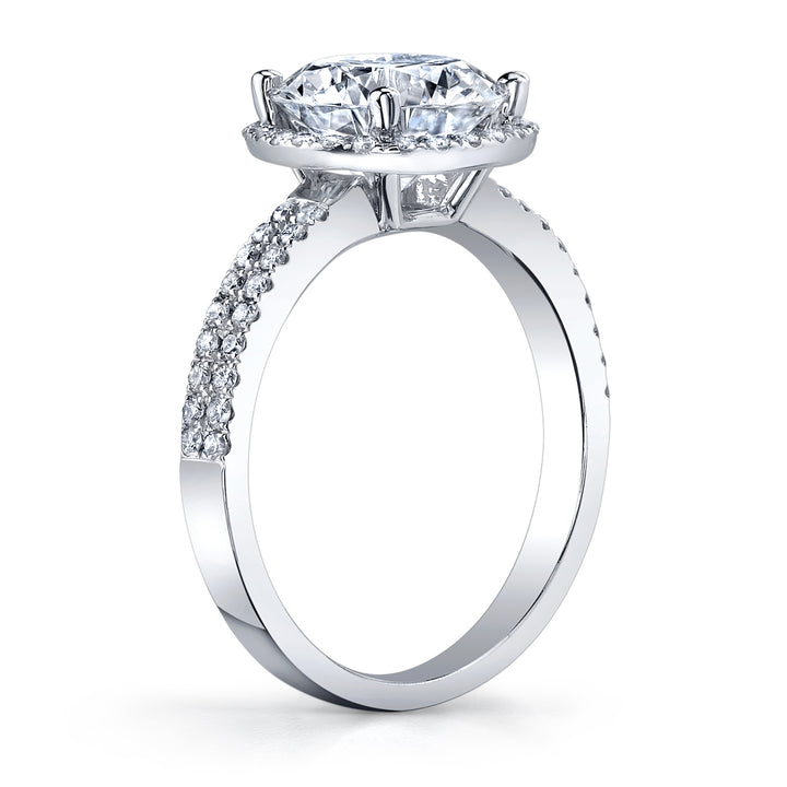 .28ctw Round Cut Diamond Halo Double Band Ring