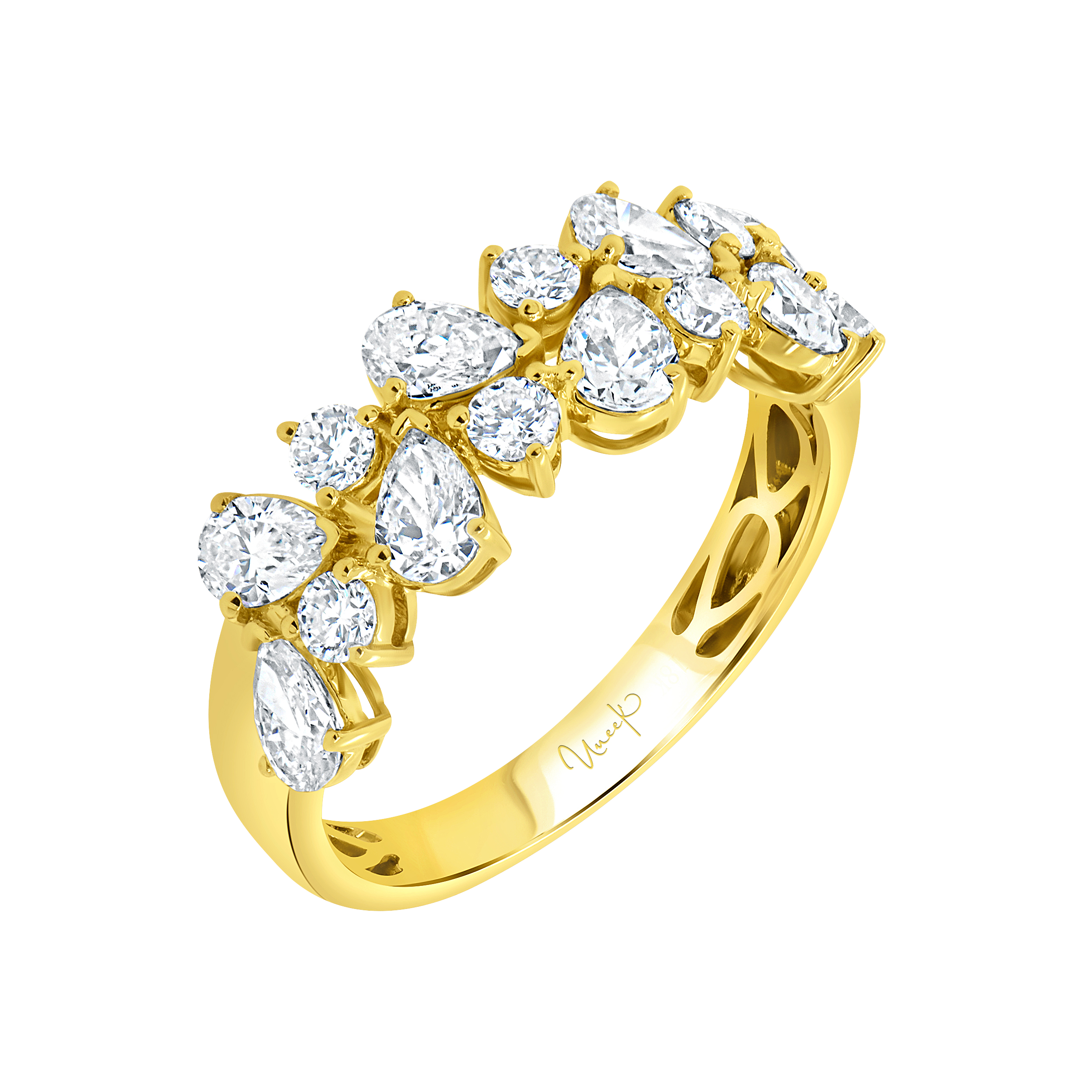 1.53ctw Pear and Round Shape Diamond Ring