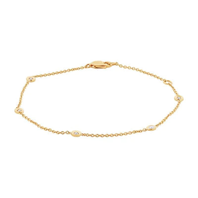 0.13ctw Diamond Anklet - Gunderson's Jewelers