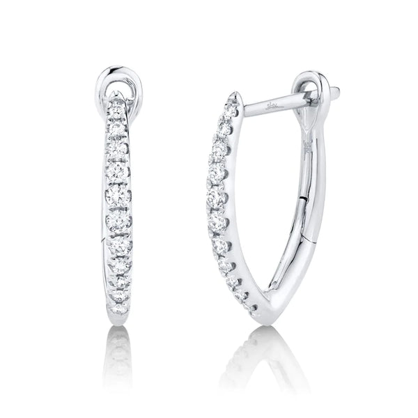 0.15ctw Diamond V Hoop Earring - Gunderson's Jewelers