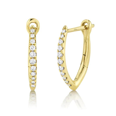 0.15ctw Diamond V Hoop Earring - Gunderson's Jewelers