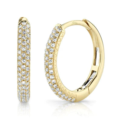 0.21ctw Diamond Pave Hoop Earring - Gunderson's Jewelers