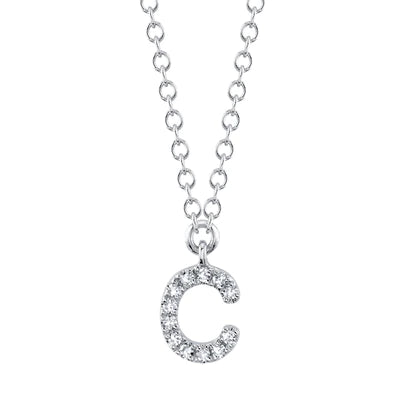 0.04ctw Diamond Necklace - Initial C - Gunderson's Jewelers