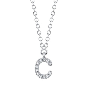 0.04ctw Diamond Necklace - Initial C - Gunderson's Jewelers