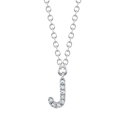 0.03ctw Diamond Necklace - Initial J - Gunderson's Jewelers