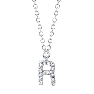0.05ctw Diamond Necklace - Initial R - Gunderson's Jewelers