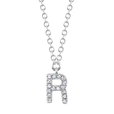 0.05ctw Diamond Necklace - Initial R - Gunderson's Jewelers