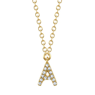 0.04ctw Diamond Necklace - Initial A - Gunderson's Jewelers