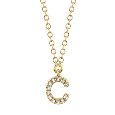 0.04ctw Diamond Necklace - Initial C - Gunderson's Jewelers