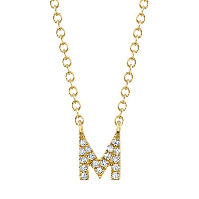 0.05ctw Diamond Necklace - Initial M - Gunderson's Jewelers