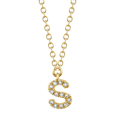 0.05ctw Diamond Necklace - Initial S - Gunderson's Jewelers
