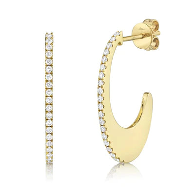 0.34ctw Diamond Oval Hoop Earring - Gunderson's Jewelers