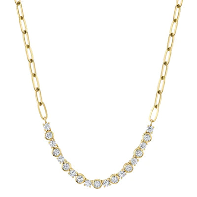 1.64ctw Diamond Paper Clip Necklace - Gunderson's Jewelers