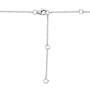 silver necklace extender chain with lobster clasp and three adjustment rings