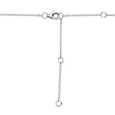 silver necklace extender chain with lobster clasp and three adjustment rings
