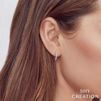 0.15ctw Diamond V Hoop Earring - Gunderson's Jewelers