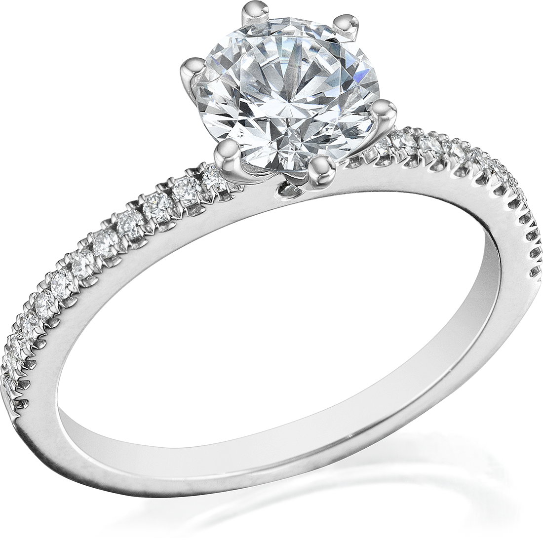 Classique Creations 14K white gold diamond engagement ring