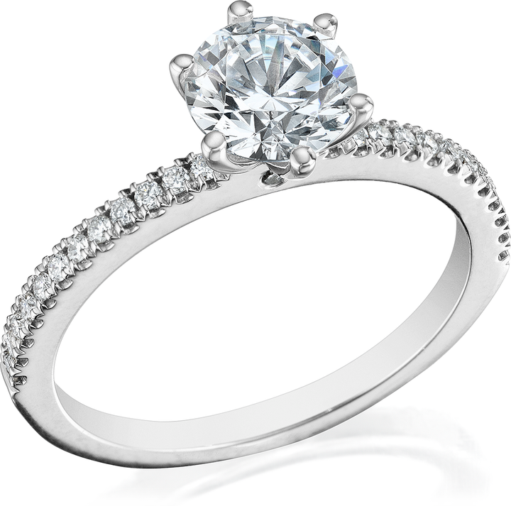 Classique Creations 14K white gold diamond engagement ring